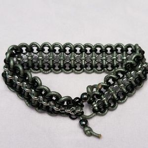 Leather and Chain Bracelet!